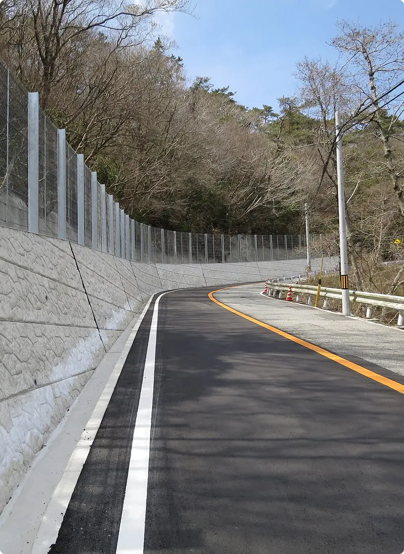 工事を行った道路の様子